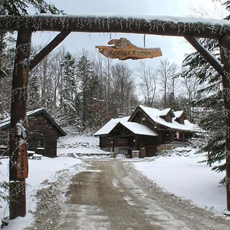 The Kresge Kabin - Authentic Grand Log Cabin. Villa Winhall Exteriör bild